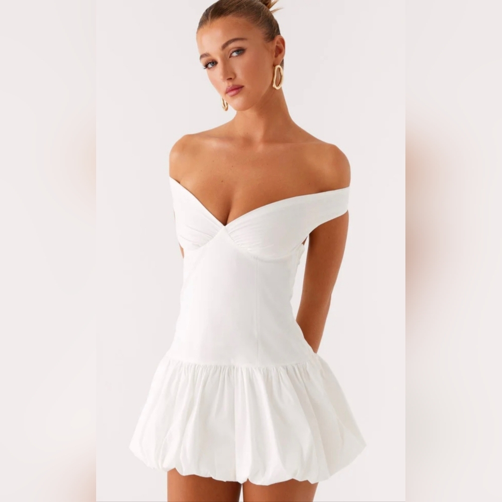 Peppermayo Backless White Halter Dress XXS